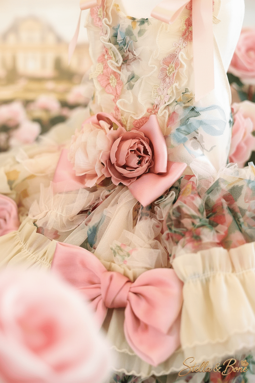 La Jardinière | Blush Floral Couture Gown | Dogs | Stella & Bone