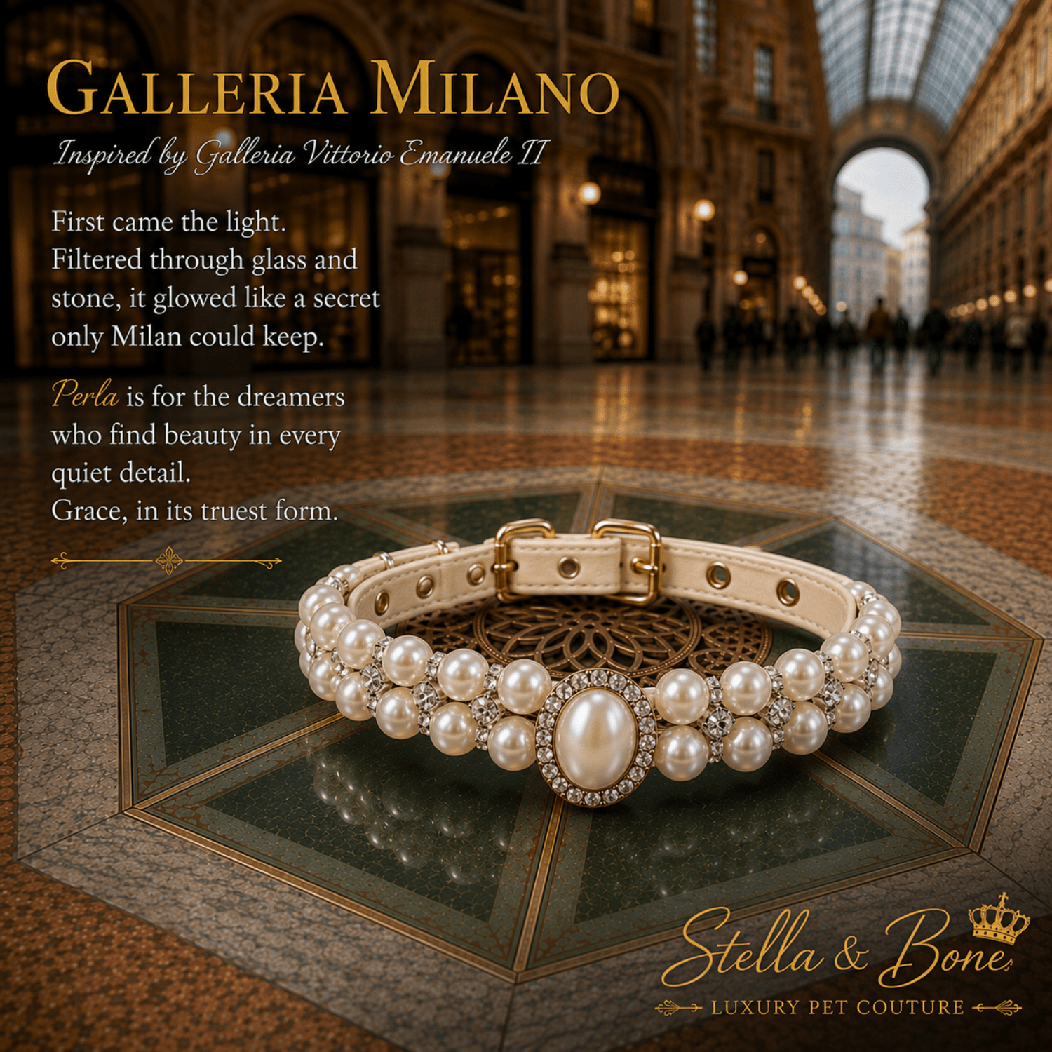 Galleria Milano | Pearl Crown Collar | Dogs & Cats | Stella & Bone