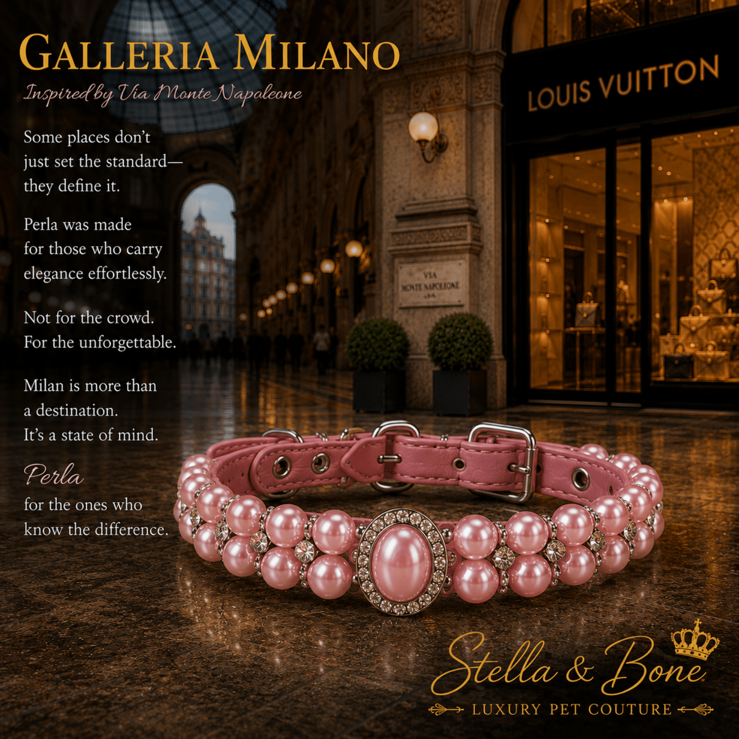 Galleria Milano | Pearl Crown Collar | Dogs & Cats | Stella & Bone