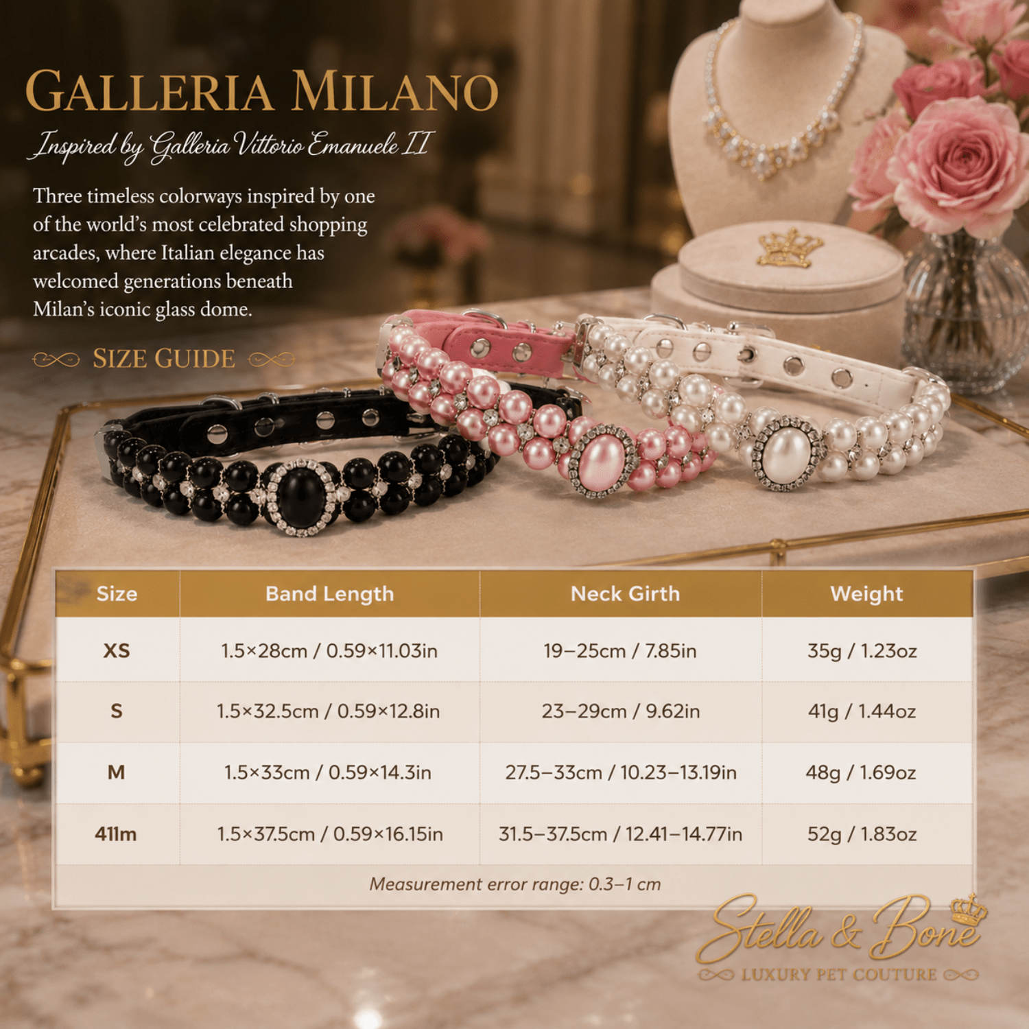 Galleria Milano | Pearl Crown Collar | Dogs & Cats | Stella & Bone