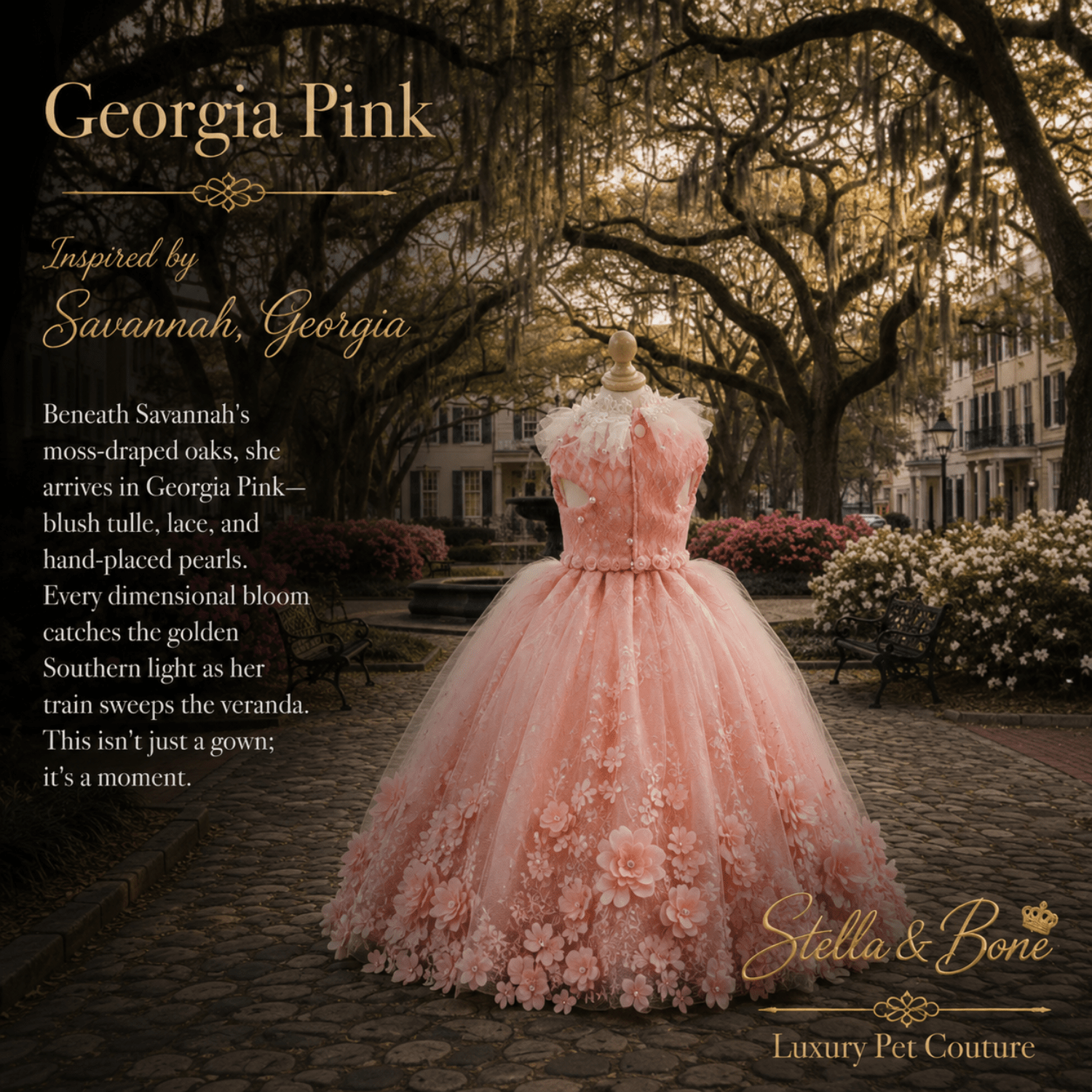 Georgia Pink Couture Bridal Gown Dogs and Cats — Ragdoll cat in blush bridal gown for weddings at Savannah Georgia cafe