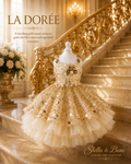 La Dorée | Gold Sequin Princess Gown | Dogs & Cats | Stella & Bone