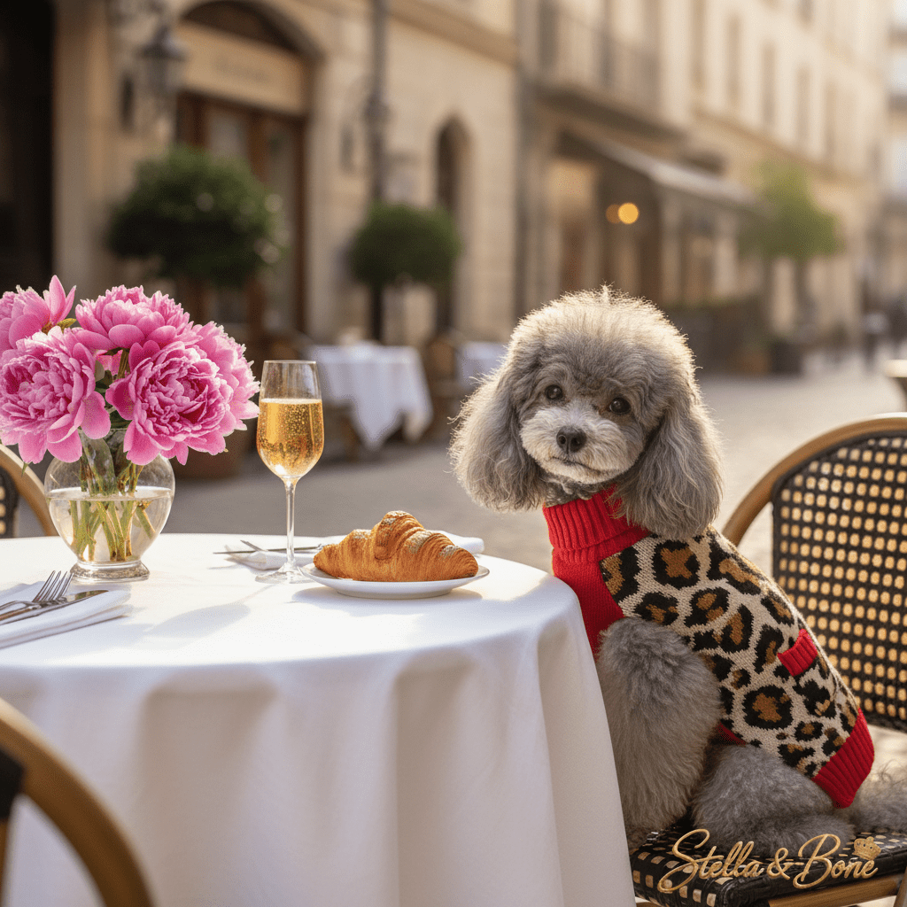Après-Walk Leopard Dog Sweater | Knit Turtleneck | Stella & Bone