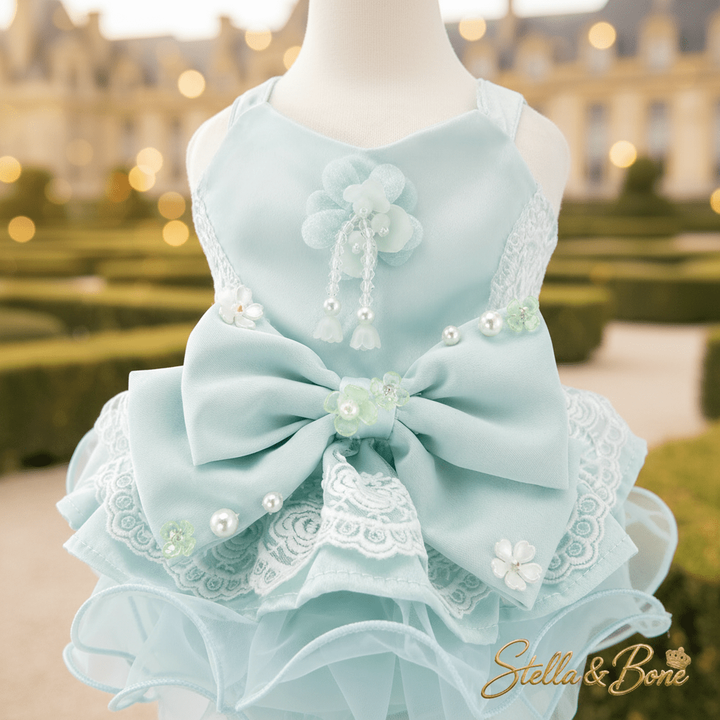 La Menthe | Mint Lace & Pearl Dog Gown | Stella & Bone