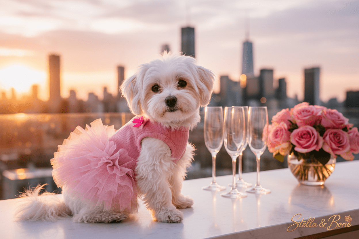The Martini Blush Dress | Satin Tutu | Dogs | Stella & Bone