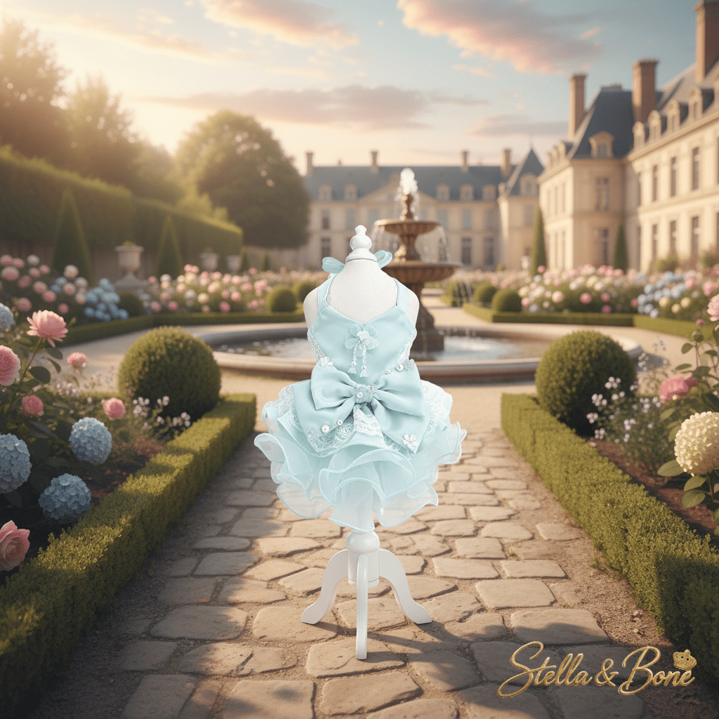 La Menthe | Mint Lace & Pearl Dog Gown | Stella & Bone
