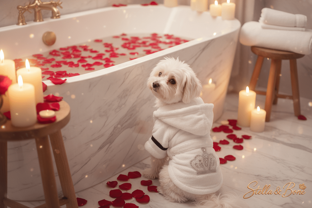 Plush Spa Robe for Dogs & Cats | Cozy Bath Robe | Stella & Bone