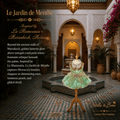 Le Jardin de Menthe Mint Garden Dog Dress — mint gold sequin dog dress on mannequin in Marrakech riad courtyard, birthday