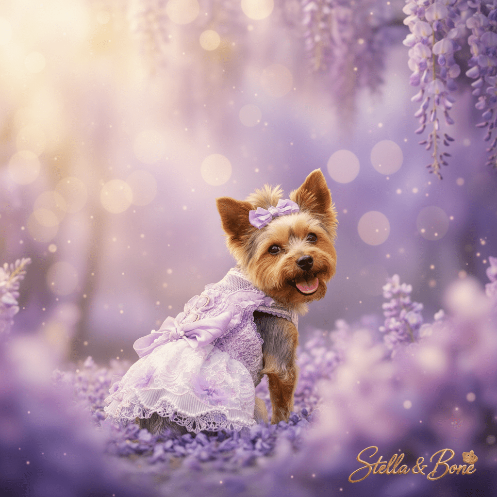 La Pourpre | Purple Ruffle Dog Gown | Stella & Bone