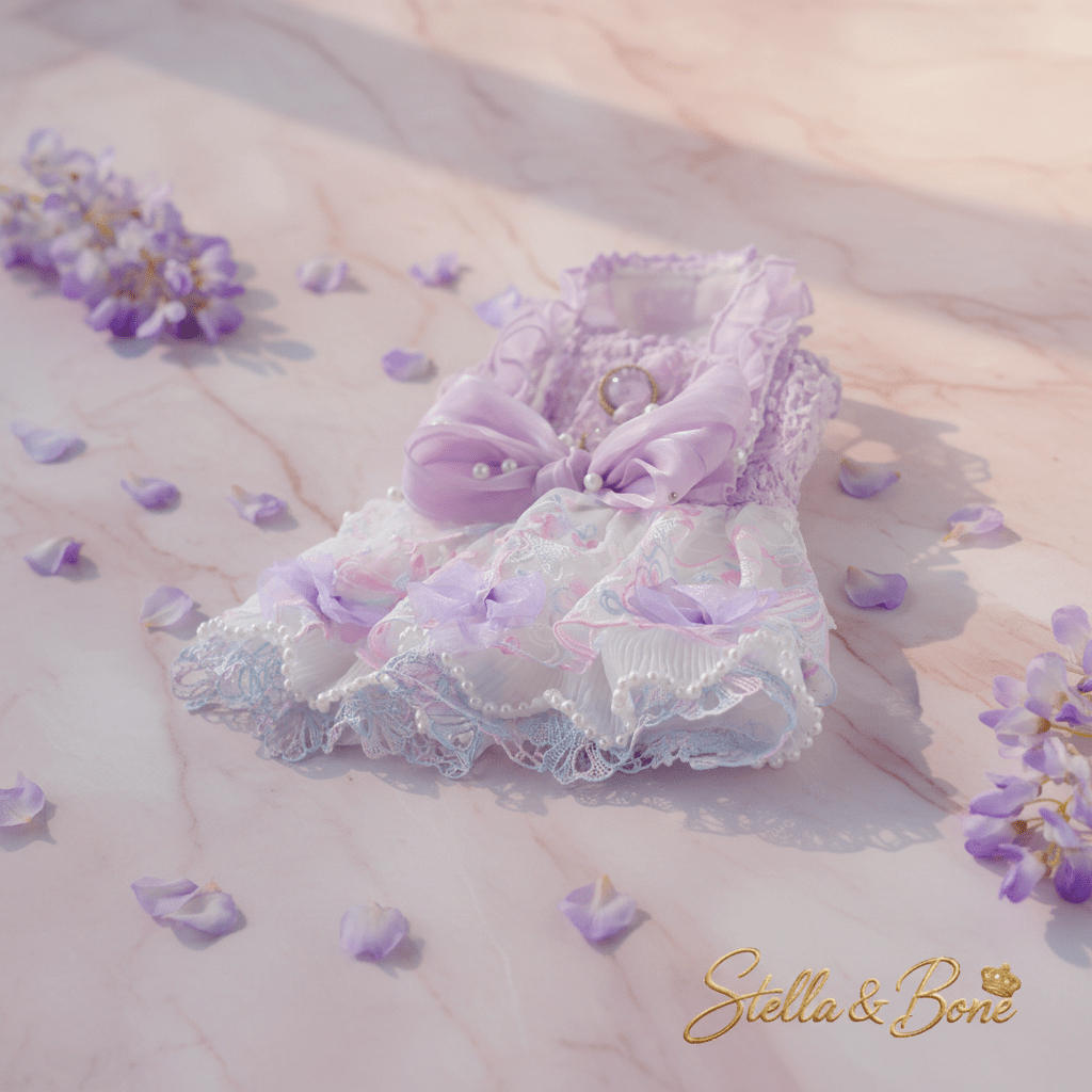 La Pourpre | Purple Ruffle Dog Gown | Stella & Bone