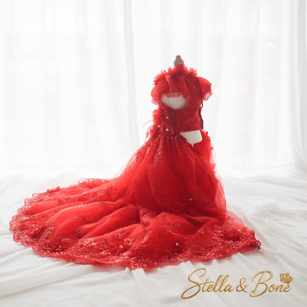 La Rouge | Ruby Crystal Couture Dog Gown | Stella & Bone