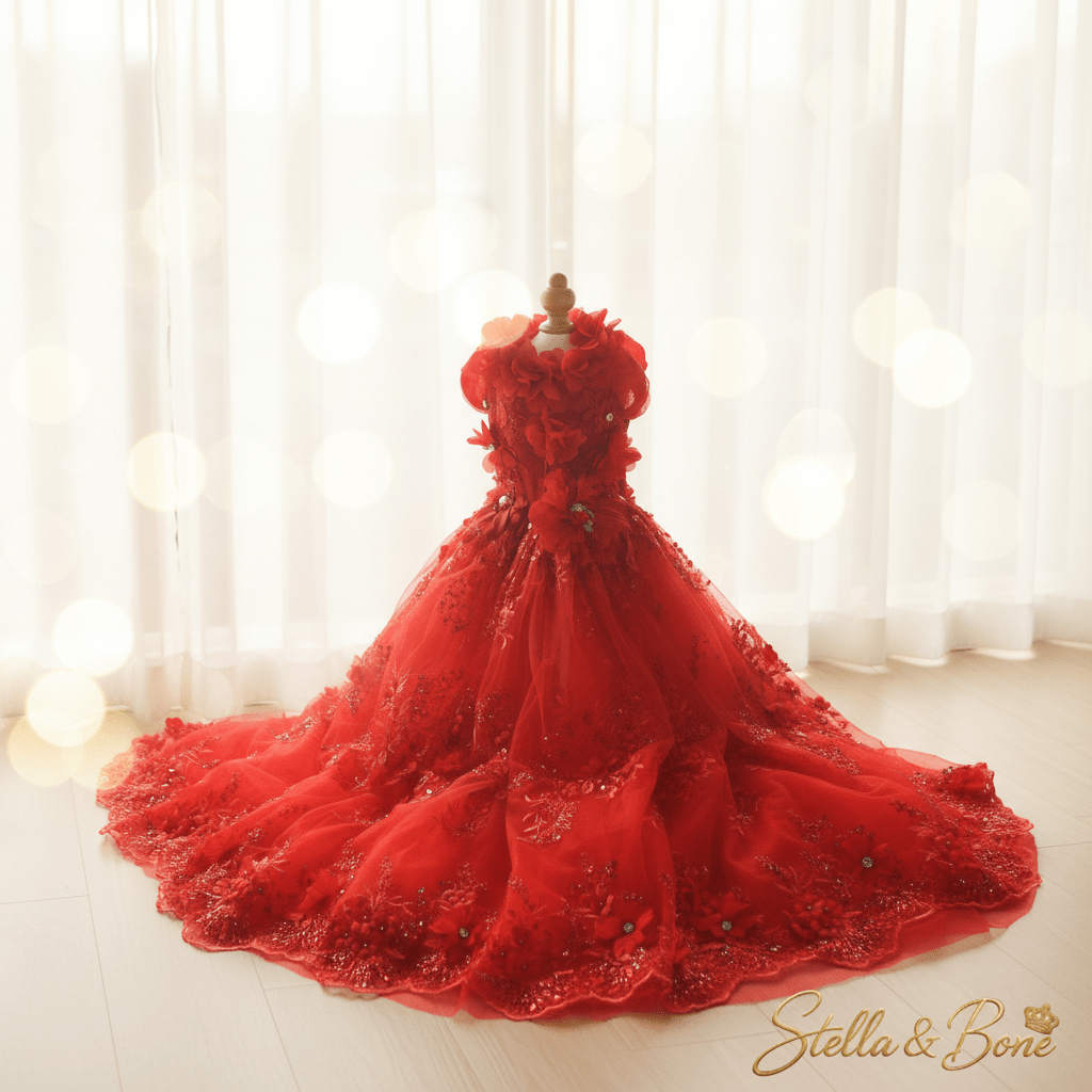 La Rouge | Ruby Crystal Couture Dog Gown | Stella & Bone