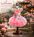 La Pivoine | Silk Embroidery Peony Dog Dress | Stella & Bone