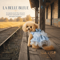 La Belle Bleue | Pearl & Rhinestone Satin Dog Gown | Stella & Bone