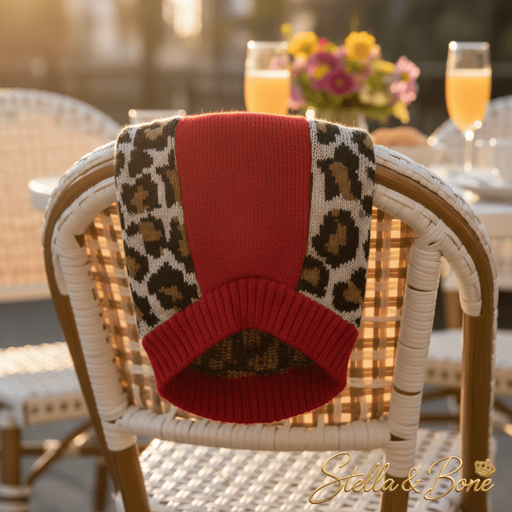 Après-Walk Leopard Dog Sweater | Knit Turtleneck | Stella & Bone