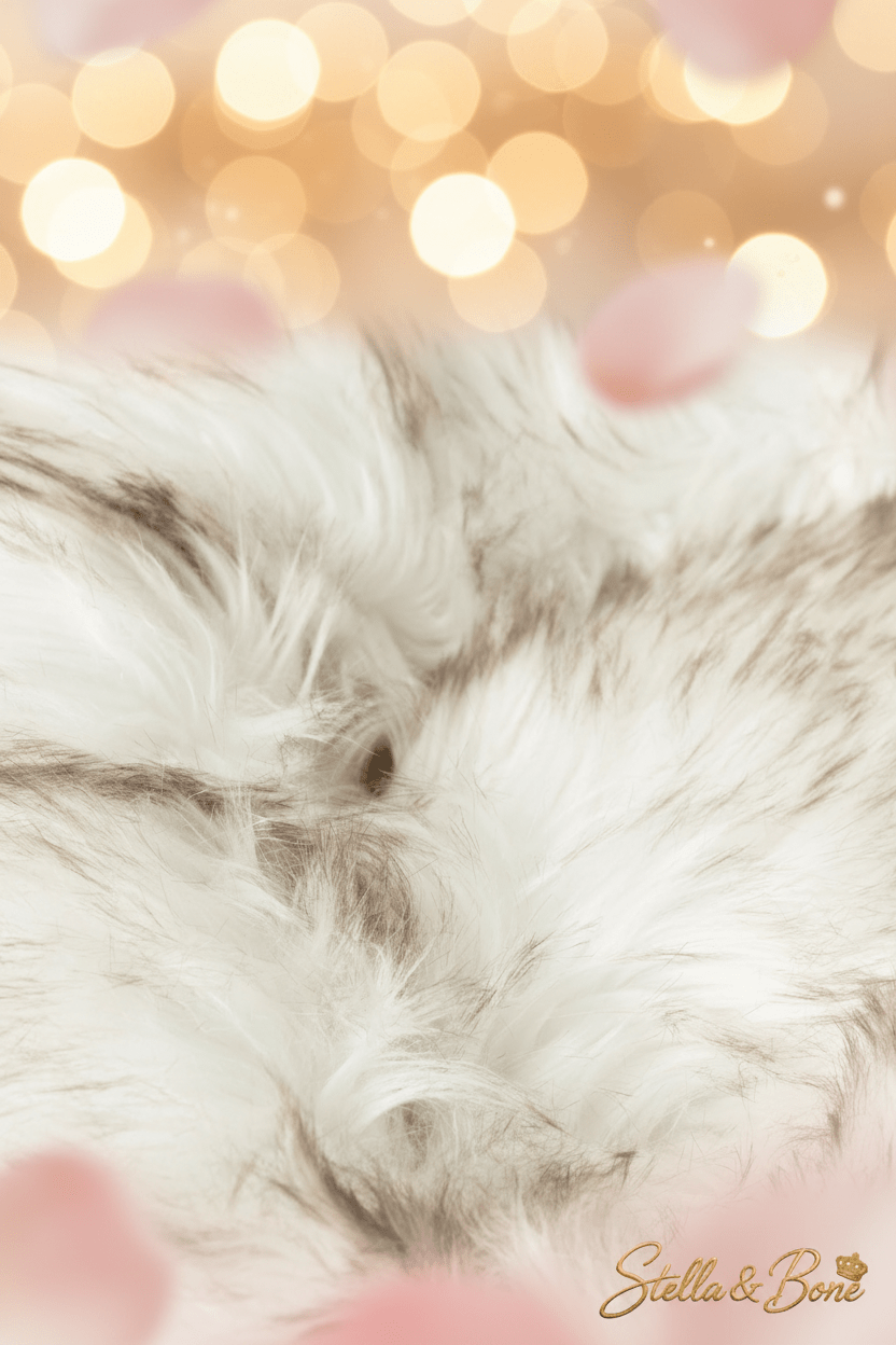 The Nest Bed | Faux Fur Donut Pet Bed | White & Brown | Stella & Bone