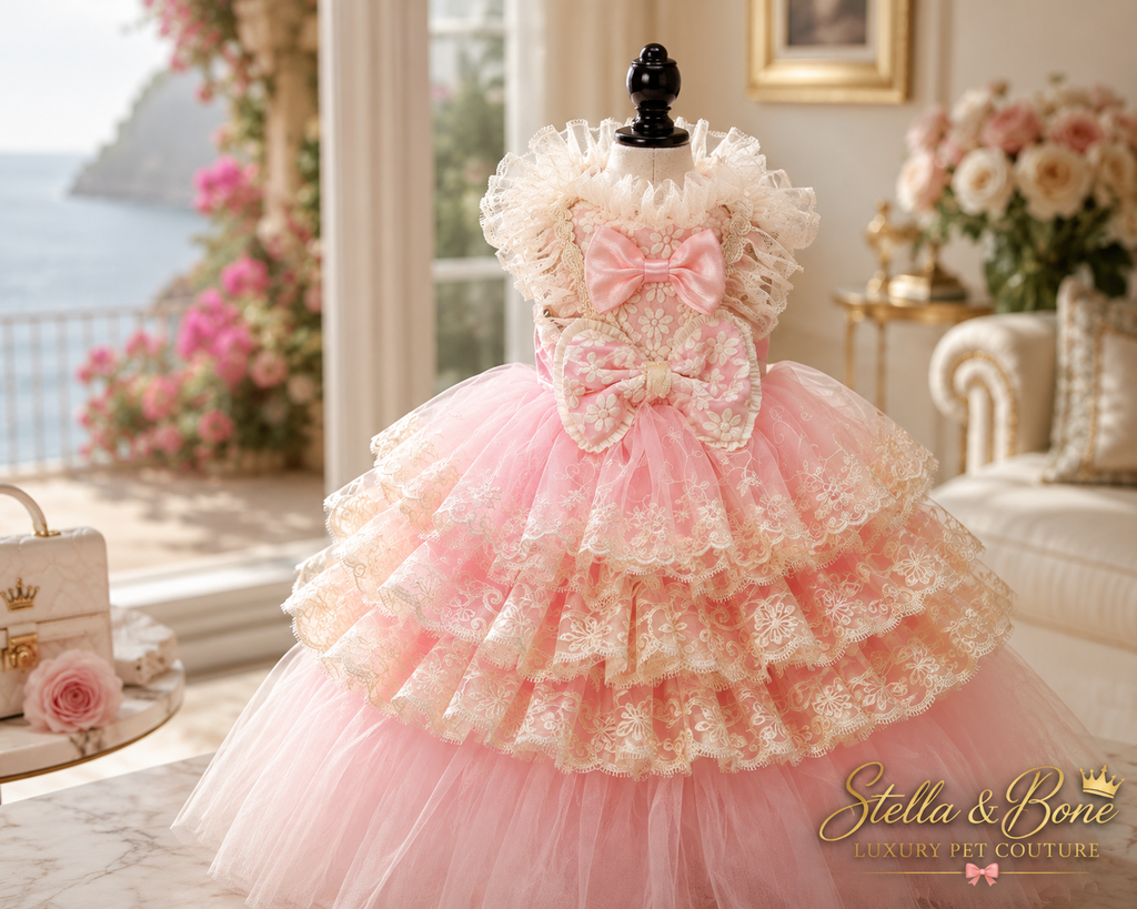 La Princesse | Pink Lace Ball Gown | Dogs & Cats | Stella & Bone