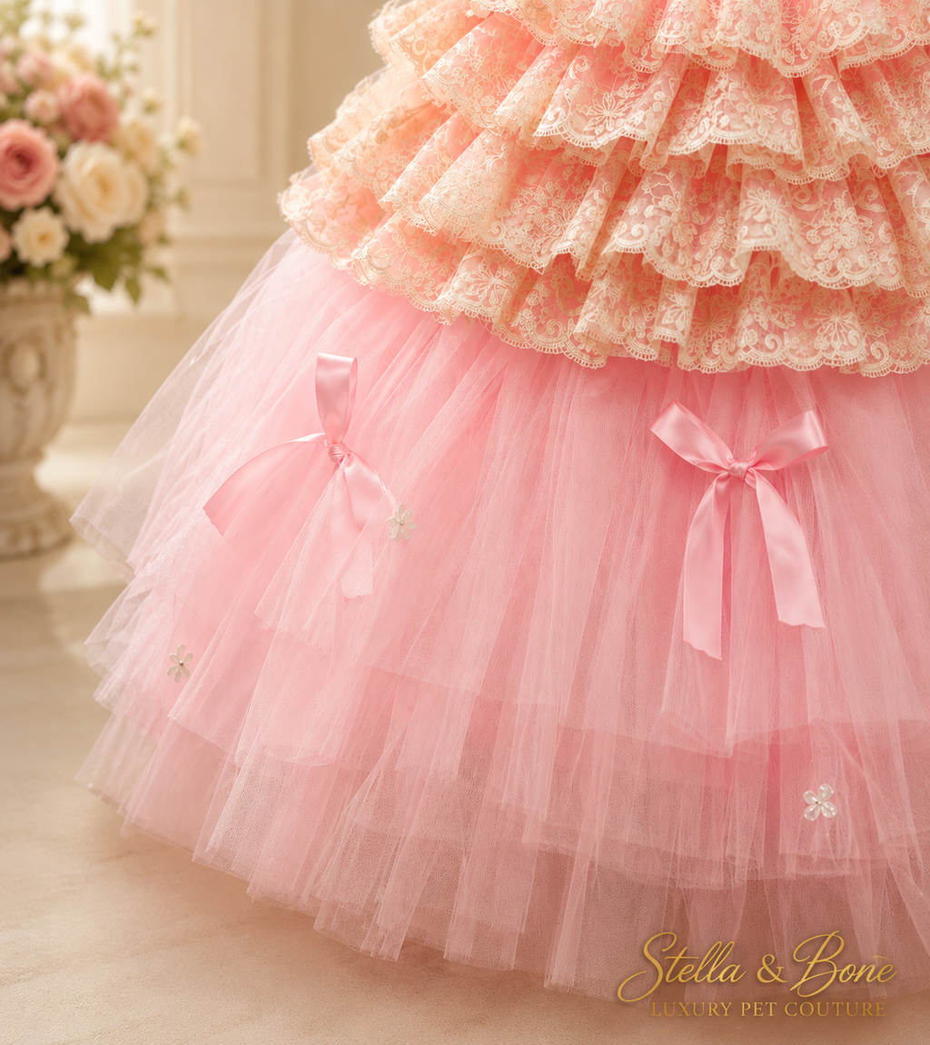 La Princesse | Pink Lace Ball Gown | Dogs & Cats | Stella & Bone