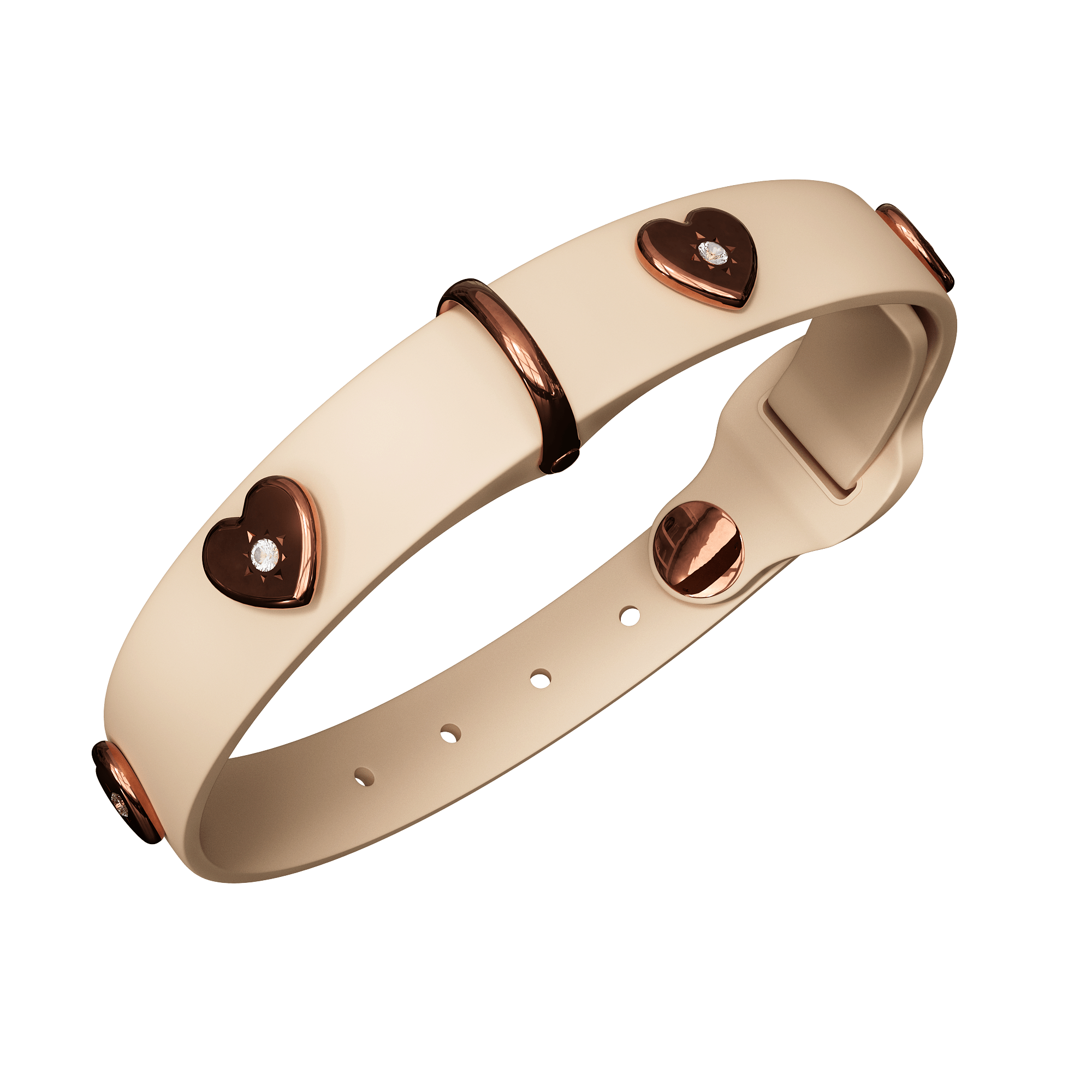 Charm Leather Dog Collar | Hearts | Stella & Bone