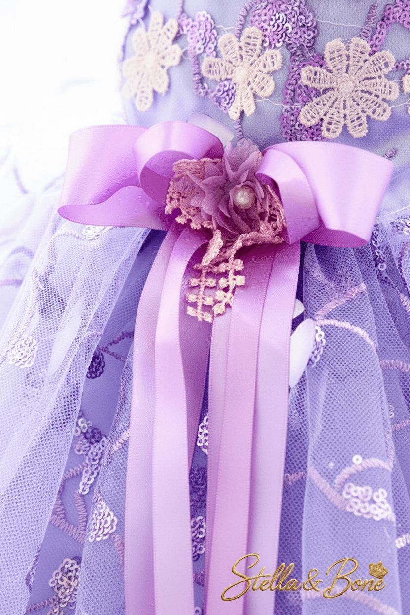 La Princesse Violette | Luxury Purple Dog Gown | Stella & Bone