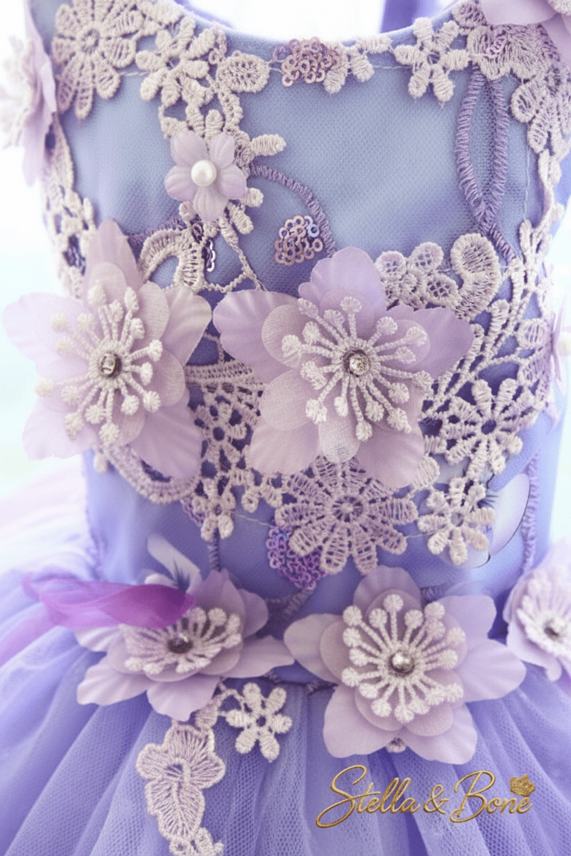 La Princesse Violette | Luxury Purple Dog Gown | Stella & Bone