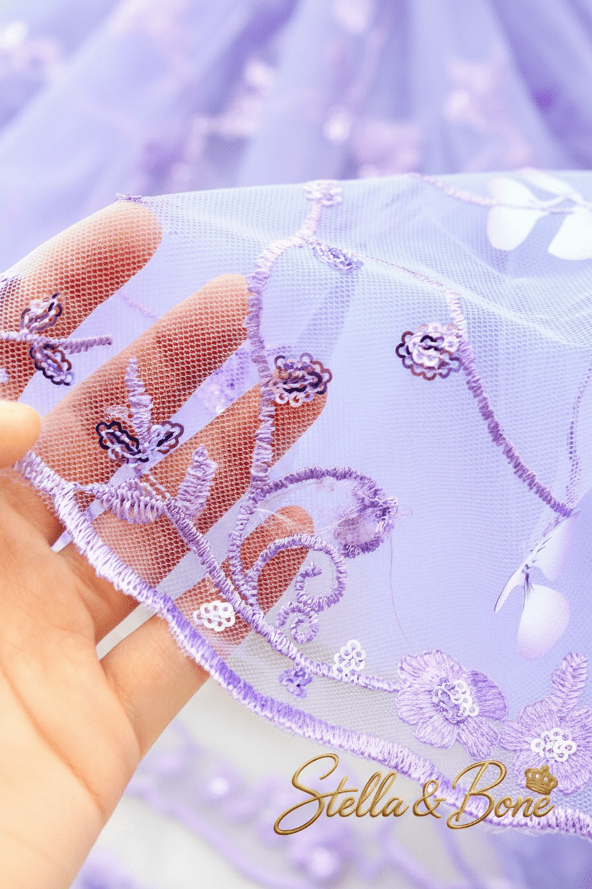 La Princesse Violette | Luxury Purple Dog Gown | Stella & Bone