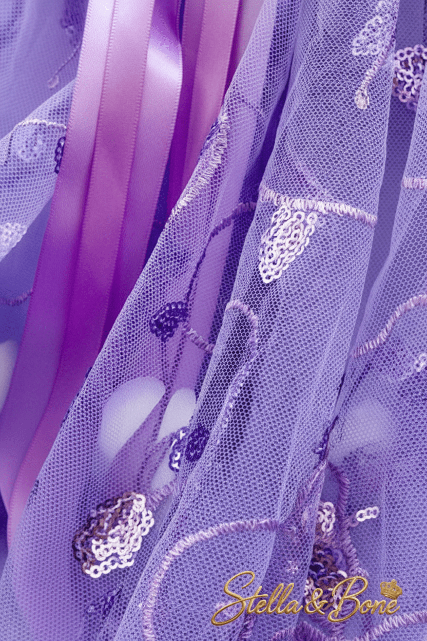 La Princesse Violette | Luxury Purple Dog Gown | Stella & Bone