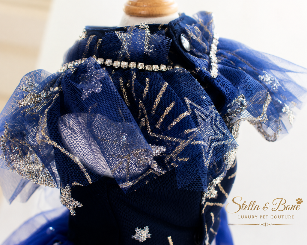 La Nuit | Navy Star Wedding Gown | Dogs & Cats | Stella & Bone