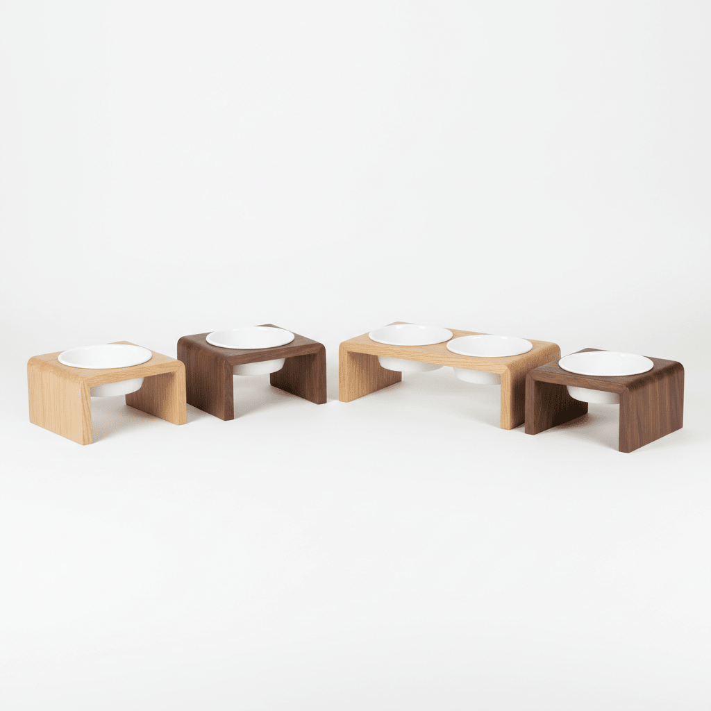 Solid Wood Pet Bowl Stand | Elevated Dining | Stella & Bone - Stella & Bone