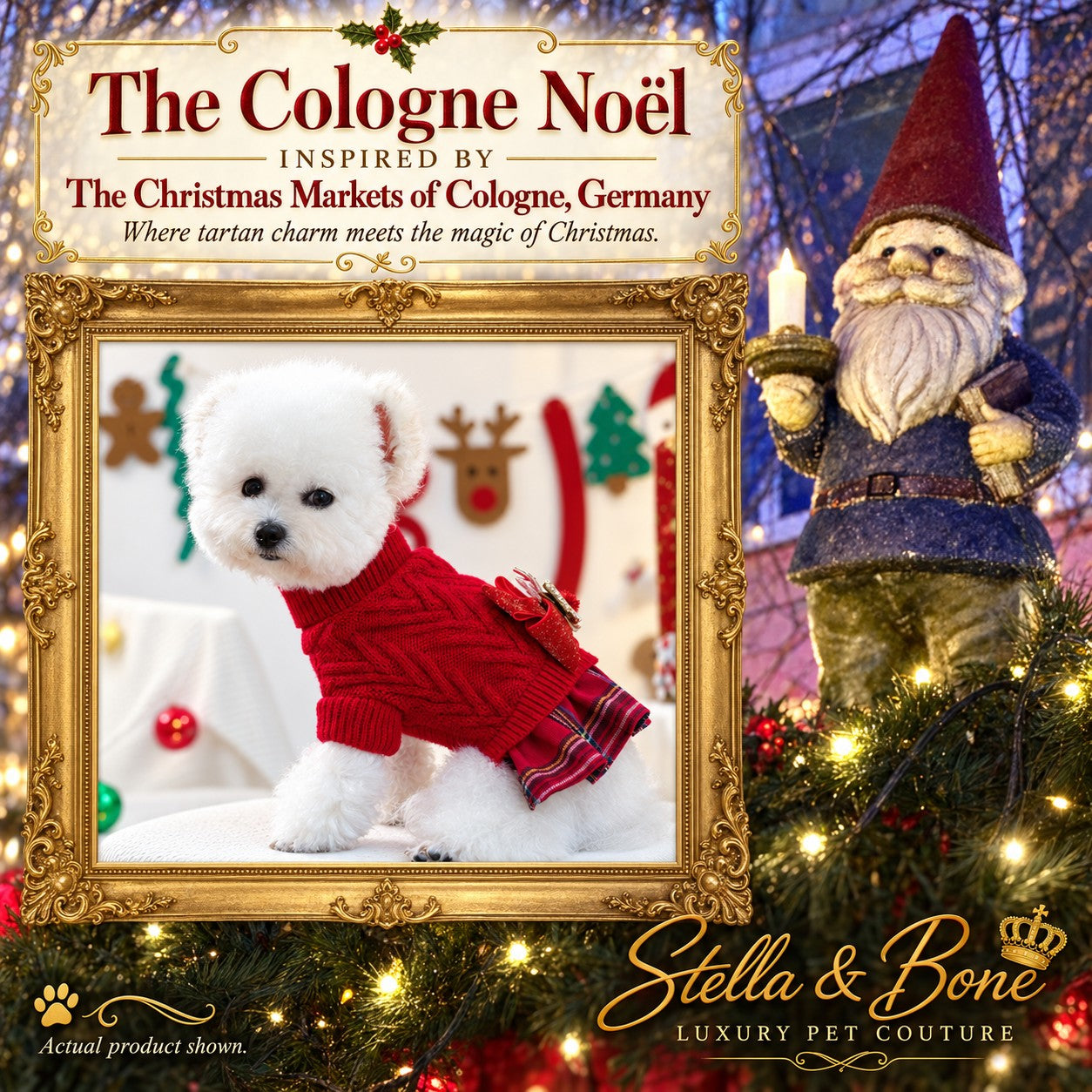 The Cologne Noël | Red Plaid Knit Bow Dress | Stella & Bone