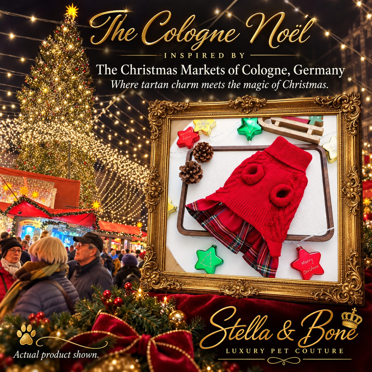 The Cologne Noël | Red Plaid Knit Bow Dress | Stella & Bone