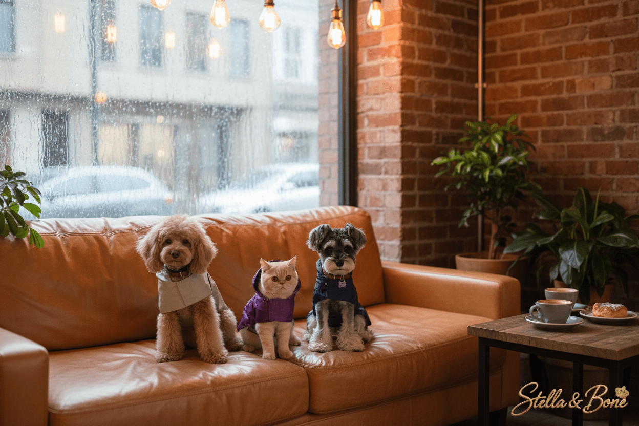Minimalist Rain Jacket for Dogs & Cats | Beige | Stella & Bone