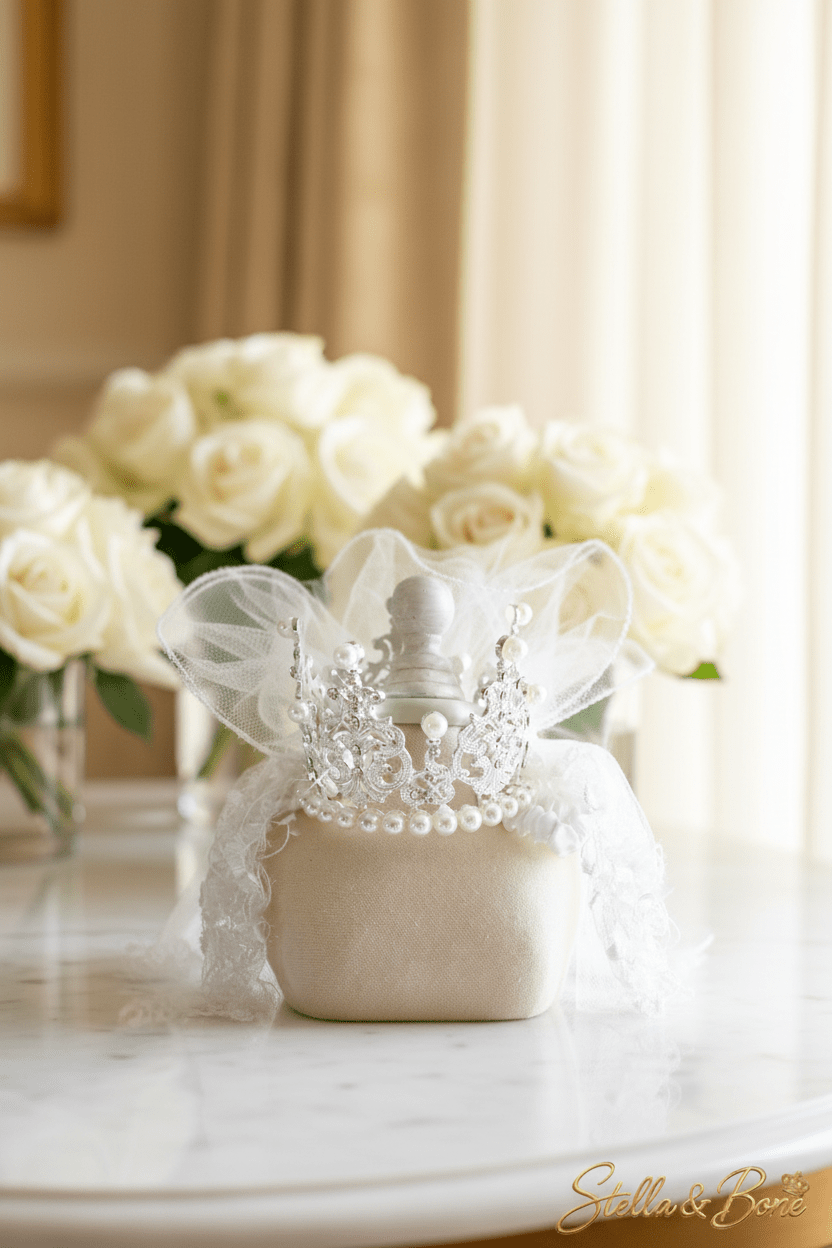 La Mariée | Pearl Crown Bridal Veil Accessory Set | Stella & Bone