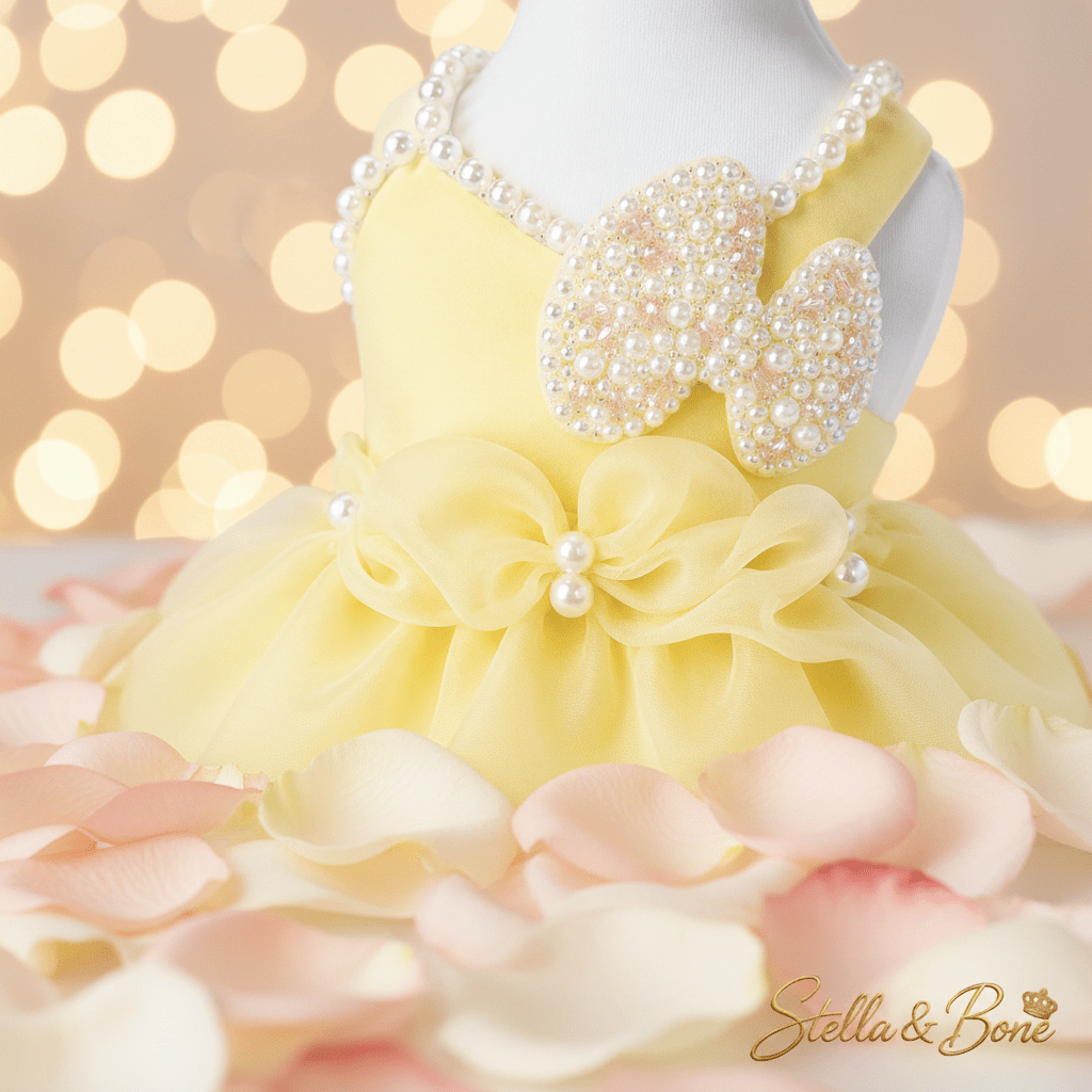 Sunshine Pearl Ruffle Dress | Dogs & Cats | Stella & Bone
