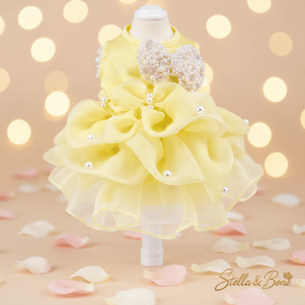 Sunshine Pearl Ruffle Dress | Dogs & Cats | Stella & Bone