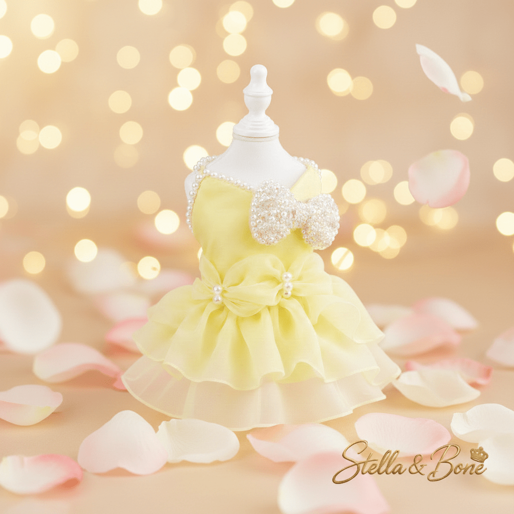Sunshine Pearl Ruffle Dress | Dogs & Cats | Stella & Bone
